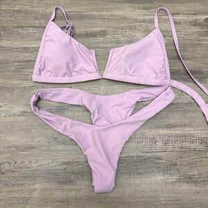 Zaful Light Purple Bikini Set